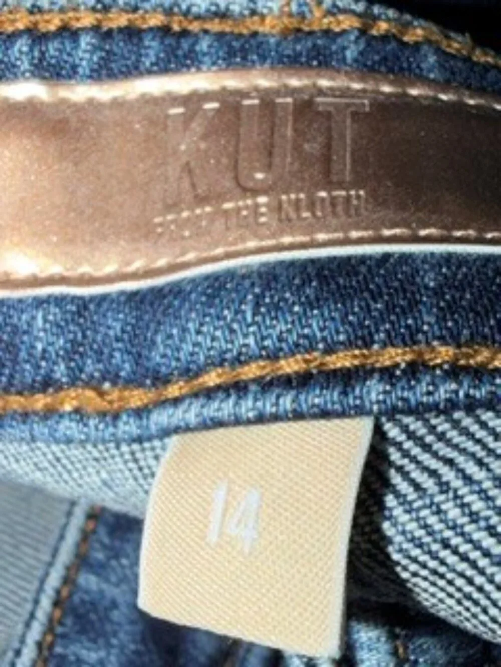 Kut from the Kloth Reese High-Rise Straight Leg Jeans, Size 14, Gently Worn
